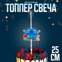 Топпер-свеча «С днём рождения»: 