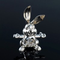 Сувенир «Кролик», 5,5?2.5?8 см, с кристаллами: 