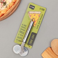 Нож для пиццы и теста True Love, 18 см, два лезвия: 