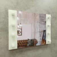 Зеркало «Этюд», гримёрное, настенное, 8 лампочек, 80х60 см: 