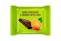 «OZera», темный шоколад Dark & Orange with chili с апельсиновыми криспами и перцем чили (коробка 1,2кг): 