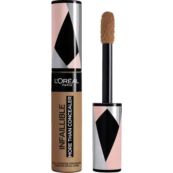 LOral Paris Infaillible More Than Concealer  Honey: Цвет: Produktbeschreibung und details Der Infaillible More Than Concealer von LOral Paris ist der Allesknner im Taschenformat Abdecken Auffrischen Konturieren Er vereint Concealer und Makeup in einem Extreme Deckkraft natrliches Finish Mit XXLApplikator Inhaltsstoffe AQUA  WATER  UNDECANE  GLYCERIN  DIMETHICONE  POLYGLYCERYL ISOSTEARATE  SYNTHETIC FLUORPHLOGOPITE  PENTYLENE GLYCOL  BUTYLENE GLYCOL  TRIDECANE  CETYL PEGPPG DIMETHICONE  HEXYL LAURATE  MAGNESIUM  SULFATE  POLYHYDROXYSTEARIC ACID  OCTYLDODECANOL  DISTEARDIMONIUM HECTORITE  DISODIUM STEAROYL GLUTAMATE  CELLULOSE GUM  ETHYLHEXYLGLYCERIN  SILICA SILYLATE  ACRYLONITRILEMETHYL METHACRYLATEVINYLIDENE CHLORIDE COPOLYMER  PARFUM  FRAGRANCE  TRIHYDROXYSTEARIN  ALUMINUM HYDROXIDE  ACETYLATED GLYCOL STEARATE  ISOBUTANE  HEXYL CINNAMAL  BENZYL SALICYLATE  LINALOOL  ALPHAISOMETHYL IONONE  BENZYL ALCOHOL  TOCOPHEROL  CITRONELLOL  HELIANTHUS ANNUUS SEED OIL  SUNFLOWER SEED OIL  PENTAERYTHRITYL TETRADITBUTYL HYDROXYHYDROCINNAMATE  MAY CONTAIN CI  CI  CI   IRON OXIDES CI   FERRIC AMMONIUM FERROCYANIDE CI   TITANIUM DIOXIDE FIL B
https://www.rossmann.de/de/make-up-loreal-paris-infaillible-more-than-concealer-338-honey/p/0000030173484