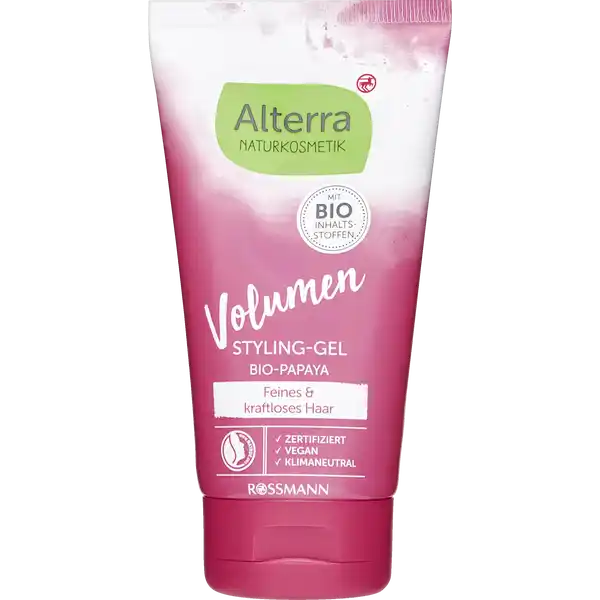 Alterra NATURKOSMETIK Styling-Gel Bio-Papaya & Bambus: Цвет: Produktbeschreibung und details Das Alterra StylingGel BioPapaya ampamp Bambus sorgt fr ein perfektes Styling und gibt Ihrer Frisur einen besonders starken Halt ohne zu verkleben Das StylingGel ist fr jeden Haartyp geeignet und hinterlsst keine Rckstnde sehr starker Halt fr jedes Haar mit BioMangoExtrakt perfektes Styling ohne zu verkleben ohne Silikone zertifizierte Naturkosmetik vegan Darauf knnen Sie vertrauen frei von synthetischen Farb und Duftstoffen ohne Silikone Paraffine und andere Minerallprodukte die pflanzlichen Rohstoffe werden soweit mglich aus kontrolliert biologischem Anbau und Wildsammlungen bezogen Hautvertrglichkeit dermatologisch besttigt diese Rezeptur ist zu  ohne Mikroplastik laut zertifizierter Naturkosmetik Weiterfhrende Informationen zum Thema Klimaneutralitt finden Sie unter rossmanndeklimaneutral und unter climatepartnercom Kontaktdaten Dirk Rossmann GmbH Isernhgener Strae   Burgwedel wwwrossmannde UrsprungslandHerkunftsort Deutschland Testurteile Qualittssiegel ampamp Verbandszeichen Anwendung und Gebrauch Das StylingGel in den Hnden verteilen ins feuchte oder trockene Haar einarbeiten und individuell stylen Inhaltsstoffe Aqua Alcohol Denat Glycerin Dehydroxantan Gum Sorbitol CocoGlucoside Carica Papaya Fruit Extract Bambusa Vulgaris LeafStem Extract Bambusa Vulgaris Sap Extract Citric Acid Sodium Citrate Parfum Limonene Citral ingredients from certified organic agriculture from natural essential oils
https://www.rossmann.de/de/pflege-und-duft-alterra-naturkosmetik-styling-gel-bio-papaya-und-bambus/p/4305615467801