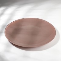 Тарелка «Мокко», стеклянная, d=28 см, цвет коричневый: 