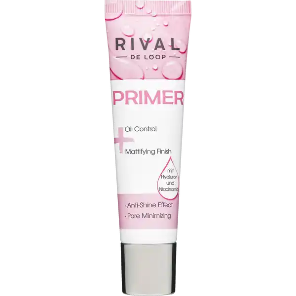 RIVAL DE LOOP Oil Control Primer: Цвет: https://www.rossmann.de/de/make-up-rival-de-loop-oil-control-primer/p/4305615897639
Produktbeschreibung und details Der mattierende Primer mit AntiGlanz SofortEffekt bereitet die Haut optimal auf das Makeup vor und sorgt fr eine verbesserte Haltbarkeit ber den Tag Die leichte GelFormel mit Hyaluron spendet ein frisch gepflegtes Hautgefhl Niacinamid untersttzt effektiv die Talgregulierung sodass weniger Unreinheiten entstehen die Haut weniger nachfettet und vergrerte Poren kleiner erscheinen Ergebnis Fr einen ebenmig gepflegten Teint und ein perfektes MakeUp mit einem langanhaltend mattierten Ergebnis Kontaktdaten Dirk Rossmann GmbH Isernhgener Str   Burgwedel Anwendung und Gebrauch Tragen Sie den Primer nach Ihrer gewohnten Gesichtspflege auf das gesamte Gesicht auf und klopfen Sie die Textur sanft mit den Fingerspitzen ein um die perfekte Unterlage fr das MakeUp zu schaffen Inhaltsstoffe Aqua Dimethicone CocoCaprylate Dimethylimidazolidinone Rice Starch Hydrogenated Vegetable Glycerides Niacinamide Cetearyl Alcohol Potassium Cetyl Phosphate Helianthus Annuus Seed Oil Tocopherol Sodium Hyaluronate Hydrogenated Palm Glycerides Polysilicone Sclerotium Gum Xanthan Gum Parfum Ethylhexylglycerin Citric Acid Phenoxyethanol