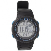 LEANDRO LIDO "Vescia" Unisex Sports Watch black/blue: Цвет: Brand: LEANDRO LIDO including battery 12-bit digital display with hours, minutes, seconds, day and date Water resistance: 3 ATM Stopwatch, alarm and hourly chime function 12/24 hour format Watch case: ABS plastic Watch strap: TPU rubber Watch glass: plastic Background can be illuminated by button Brand logo on the front above the dial Dial diameter: approx. 35 mm Strap Width: Approx. 22mm adjustable bracelet with double pin clasp maximum wrist circumference up to approx. 20 cm User manual is included suitable for sports and leisure Stainless steel back including LEANDRO LIDO packaging NEW, in original packaging &gt; Disposal instructions for batteries
https://www.sportspar.com/leandro-lido-vescia-unisex-sports-watch-black/blue