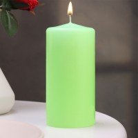 Свеча - цилиндр ароматическая "Яблоко", 6х12,5 см, 35 ч, 283 г, зеленый: 
