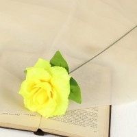 Цветы искусственные "Роза жёлтая" 40 см: 
