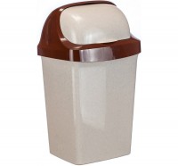 Контейнер для мусора РОЛЛ ТОП 9л ( беж.мрамор/мраморный): Цвет: Контейнер для мусора РОЛЛ ТОП 9л  ( беж.мрамор/мраморный)
