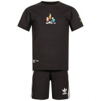 adidas Originals x Disney Mickey Baby / Kids Set H20322: Цвет: Brand: adidas Collaboration with Disney Mickey and Friends Set consisting of Shorts and T-shirt Material T-shirt: 100% cotton Material Shorts: 100% cotton Brand logo above the front hem and on the left trouser leg Mickey and Friends graphic on T-shirt front and sleeves classic adidas stripes on the sides of the trouser legs BCI – in collaboration with the “Better Cotton Initiative” to improve global cotton cultivation elastic, ribbed crew neck Short sleeve elastic waistband with internal drawstring without side pockets without inner lining elastic material regular fit pleasant wearing comfort NEW, with label and original packaging
https://www.sportspar.com/adidas-originals-x-disney-mickey-baby/kids-set-h20322