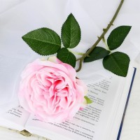 Цветок искусственный "Роза Прима" 11х45 см, розовый: 