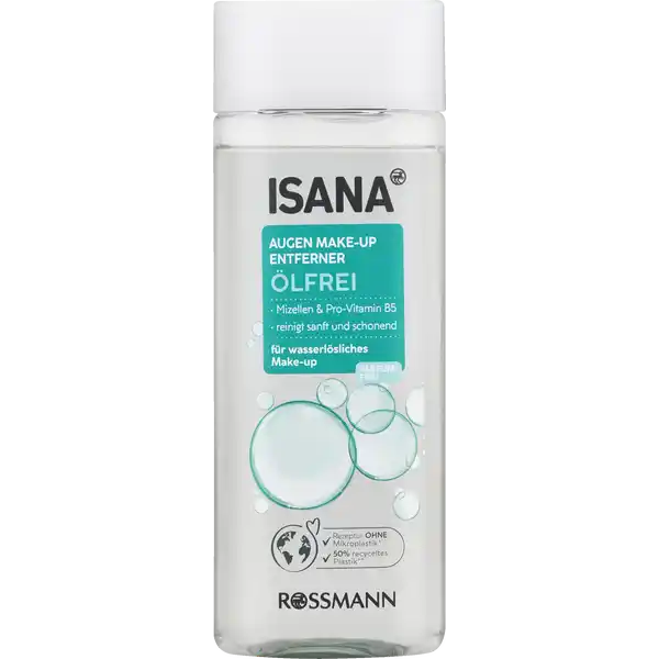 ISANA Augen Make-Up Entferner: Цвет: https://www.rossmann.de/de/make-up-isana-augen-make-up-entferner/p/4305615657271
Produktbeschreibung und details Mizellen ampamp Pro Vitamin Breinigt sanft und schonendfr wasserlsliches MakeupparfmfreiWirkung Der lfreie ISANA Augen MakeUp Entferner wurde speziell fr die schonende Reinigung der empfindlichen Augenpartie entwickelt Die milde Formel mit ProVitamin B entfernt sanft und grndlich wasserlsliches Makeup ohne zu fetten Mit Hilfe der Mizellen Technologie knnen Schmutz und Makeup Partikel umschlossen und effektiv entfernt werdenErgebnis Die Haut wird grndlich gereinigt sprbar erfrischt und fhlt sich zart anHautvertrglichkeit dermatologisch besttigt und pHneutral Fr Kontaktlinsentrgerinnen geeignetDiese Rezeptur ist zu   ohne Mikroplastik Kontaktdaten Dirk Rossmann GmbH Isernhgener Strae   Burgwedel wwwrossmannde Testurteile Qualittssiegel ampamp Verbandszeichen Anwendung und Gebrauch ANWENDUNG Die Lotion auf ein Wattepad geben und sanft ber die geschlossenen Augenlider und Wimpern streichen Fr jeden Hauttyp geeignet Inhaltsstoffe Aqua Butylene Glycol Decyl Glucoside Panthenol Glycerin Ethyl Lauroyl Arginate HCl Citric Acid Pantolactone