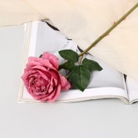 Цветы искусственные "Роза эстетик" 10х49 см, пепельно-розовый: 