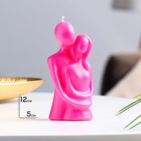 Свеча фигурная "Влюбленные", 12 см, розовая: 