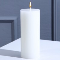 Свеча интерьерная "Столбик", белая, 12 х 5 см: 