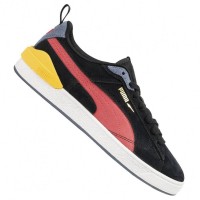 PUMA Suede Bloc Sneakers 381183-03: Цвет: https://www.sportspar.com/puma-suede-bloc-sneakers-381183-03
Brand: PUMA Upper material: leather (suede), textile Inner material: textile Sole: rubber Closure: lacing Brand logo on the tongue, heel and sole PUMA-Formstrip on the outside Low cut, leg ends below the ankle EVA sole – flexible, lightweight sole with high cushioning properties padded entry and tongue slightly extended and stabilized heel area wide, non-slip outsole a pull tab on the heel contrasting color design removable insole pleasant wearing comfort NEW, with box &amp; original packaging