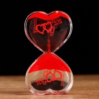 Гелевые часы "Я тебя люблю", 7.5 х 13 см, красный: 