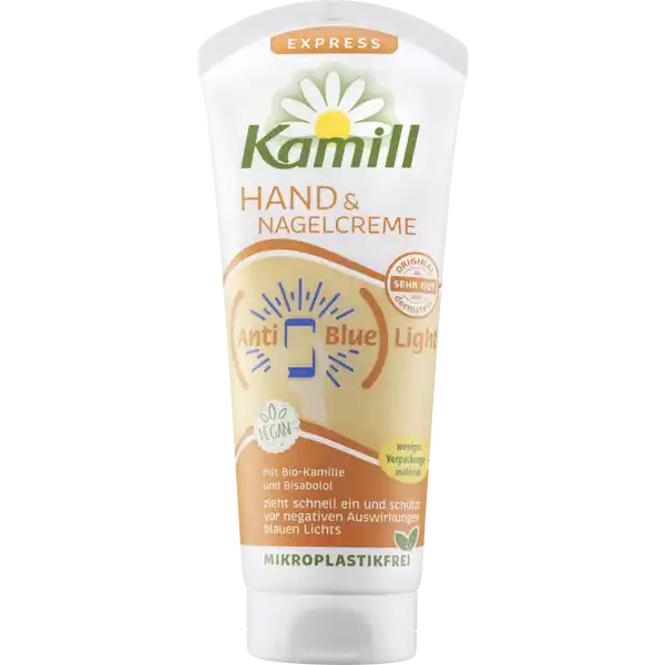 Kamill Express Hand & Nagelcreme: Цвет: Produktbeschreibung und details Schnell einziehende Pflege Schutz Regeneration und Feuchtigkeit fr normale Hnde hinterlsst keinen Fettfilm und verleiht seidiges Hautgefhl mit BioKamillenextrakt Bisabolol und Blue LightFilter ohne Mikroplastik Farbstoffe Parabene PEGEmulgatoren Mineralle Paraffine tierische Inhaltsstoffe Hautvertrglichkeit dermatologisch besttigt vegan kontrolliert biologischer Anbau Kontaktdaten Burnus GmbH D Darmstadt UrsprungslandHerkunftsort Deutschland Inhaltsstoffe AQUA DICAPRYLYL ETHER GLYCERIN GLYCERYL STEARATE HYDROXYPROPYL STARCH PHOSPHATE GLYCERYL STEARATE CITRATE STEARYL ALCOHOL ISOPROPYL PALMITATE COCOGLYCERIDES BUDDLEJA OFFICINALIS FLOWER EXTRACT CHAMOMILLA RECUTITA FLOWER EXTRACT BISABOLOL GLUCOSE CREATINE LACTIC ACIDDIMETHICONE PROPYLENE GLYCOL BUTYLENE GLYCOL PARFUM PROPANEDIOL XANTHAN GUM DISODIUM PHOSPHATE CITRIC ACID CAPRYLYL GLYCOL DECYLENE GLYCOL PHENOXYETHANOL SODIUM BENZOATE POTASSIUM SORBATE
https://www.rossmann.de/de/pflege-und-duft-kamill-express-hand-und-nagelcreme/p/4000196031112