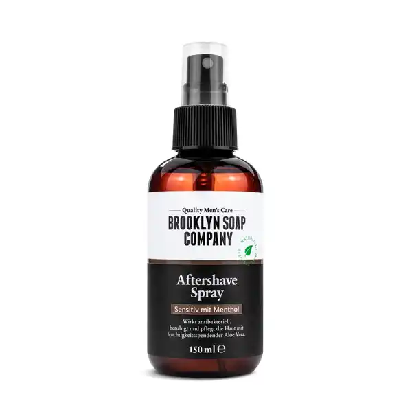 Brooklyn Soap Company Aftershave Spray sensitiv mit Menthol: Цвет: Produktbeschreibung und details wirkt antibakteriell beruhigt und pflegt die Haut mit feuchtigkeisspendender Aloe Vera natrliche Inhaltsstoffe Kontaktdaten Brooklyn Soap GmbH Paulinenallee  D Hamburg wwwbrooklynsoapde Anwendung und Gebrauch Nach der Rasur mit einer halben Armlnge Abstand drei bis vier Pumpste auf die Rasierflche sprhen Augen und Mund dabei geschlossen halten Einen kurzen Moment einwirken lassen Gebrauch Aufbewahrung und Verwendung Aufbewahrungs und Verwendungsbedingungen Khl und trocken lagern Inhaltsstoffe Aqua Alcohol Denat Glycerin CaprylylCapryl Glucoside Rosmarinus Officinalis Leaf Oil Panthenol Sodium Benzoate Sodium Cocoyl Glutamate Citric Acid Menthol Mentha Piperita Oil Aloe Barbadensis Leaf Juice Powder Potassium Sorbate Glyceryl Caprylate PolyglycerylOleate Limonene Sodium Surfactin Chamomilla Recutita Flower Extract Linalool
https://www.rossmann.de/de/pflege-und-duft-brooklyn-soap-company-aftershave-spray-sensitiv-mit-menthol/p/4260380011256