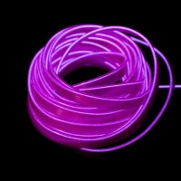 Неоновая нить Cartage для подсветки салона, адаптер питания 12 В, 7 м, фиолетовый: 
