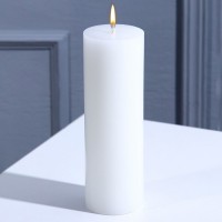 Свеча интерьерная "Столбик", белая, 15 х 5 см: 