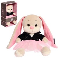 Мягкая игрушка «Зайка Лин», в чёрной куртке и розовой юбке», 20 см: 