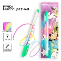Ручка шариковая, многоцветная, Минни Маус и Единорог: 