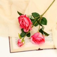 Цветы искусственные "Роза Глория" 8х48 см, малиновый: 