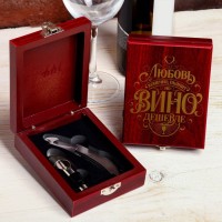 Набор для вина в коробке "Любовь пьянит", 13 х 10 см: 