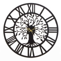 Часы настенные из металла "Древо жизни", плавный ход, d-40 см: 