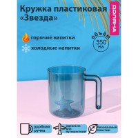 Кружка пластиковая Доляна «Звезда», 350 мл, пластик, цвет бирюзовый: Цвет: Кружка имеет приятную округлую форму, будет отлично смотреться в дизайне любого кухонного интерьера.<b>Преимущества:</b>Кружка предназначена для подачи горячих и холодных напитков и оснащена удобной ручкой (максимально допустимая температура воды в кружке 100 градусов).Отлично подойдут для поездки на дачу или пикник.Материал износостоек и устойчив к царапинам, благодаря этому изделие сохранит свой изначальный вид даже после продолжительного использования.</li></ul>
: Доляна
: Китай
