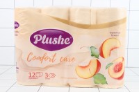 БУМАГА туалетная Plushe Comfort care Honey Nectarine персик, 12рул, 3 слоя /12шт: 