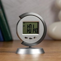 Часы - будильник электронные "Таурис" настольные с календарем, 7.7 х 11 см, ААА: 