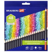 Карандаши художественные цветные BRAUBERG ART CLASSIC, 48 цветов, МЯГКИЙ грифель 3,3 мм, 181539: Цвет: Цветные художественные карандаши BRAUBERG ART CLASSIC отличаются мягким грифелем высокого качества, который позволяет достичь насыщенности и равномерности цвета. Цвета хорошо смешиваются между собой, растушёвываются и накладываются друг на друга.
: BRAUBERG ART
: Китай
: Художникам
: Материалы для графики
: Карандаши цветные профессиональные
: Карандаши цветные профессиональные классические
Набор состоит из 48 ярких цветов. Круглая форма сечения и матовый корпус позволяют удобно держать карандаши в руке. Древесина ценных пород и качество исполнения гарантируют легкую заточку. Благодаря высококачественному грифелю диаметром 3,3 мм рисунок ложится густой и четкой линией, обеспечивая бархатистую поверхность. Мягкий грифель дает мягкость нанесения и насыщенные цвета, позволяя легко смешивать различные оттенки. Все карандаши заточены и поставляются в плотной картонной упаковке с европодвесом.