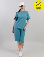 Комплект: Цвет: Производитель: ТМ CRB
Пол: ЖЕНСКИЙ
Полотно: футер петля
Состав: 92% хлопок, 8% эластин
Возраст: взросл
Футболка оверсайз длиной до бедер. Со спущенными плечами, рукав до локтя, с декоративной жаккардовой этикеткой. Круглая горловина обработана узкой притачной обтачкой из рибаны с эластаном. Полочка декорирована рельефными швами. Шорты длиной по колено, с эластичным поясом. Карманы с отрезным бочком.
Пол: Женщина
1808.95 руб. - 48 (170) турмалин 1808.95 руб. - 50 (170) турмалин 1808.95 руб. - 54 (170) турмалин 1808.95 руб. - 56 (170) турмалин