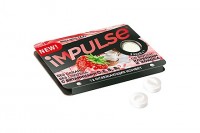 «Impulse», пастилки со вкусом клубники и кокоса, 14г (упаковка 12шт.): 