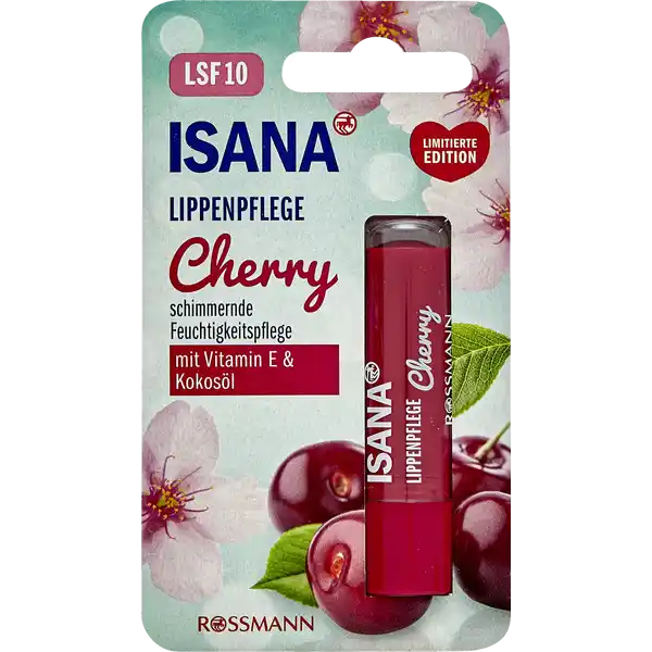 ISANA Lippenpflege Cherry: Цвет: Produktbeschreibung und details ISANA Lippenpflege Cherry verbindet langanhaltende Feuchtigkeitspflege mit einem fruchtigen Dufterlebnis Die reichhaltige Formulierung mit einer Kombination aus Vitamin E und Kokosl bewahrt die Lippen vor dem Austrocknen Diese Rezeptur ist zu   ohne Mikroplastik schimmernde Feuchtigkeitspflege frei von Mineral und Silikonlen frei von Konservierungsstoffen Hautvertrglichkeit dermatologisch besttigt Kontaktdaten Dirk Rossmann GmbH Isernhgener Strae   Burgwedel wwwrossmannde   UrsprungslandHerkunftsort Hergestellt in der EU Testurteile Qualittssiegel ampamp Verbandszeichen Inhaltsstoffe C Alkyl Benzoate Ricinus Communis Seed Oil Ethylhexyl Stearate Isostearyl Isostearate Helianthus Annuus Seed Cera Oryza Sativa Cera Ethylhexyl Triazone Diethylamino Hydroxybenzoyl Hexyl Benzoate Hydrogenated Castor Oil Calcium Aluminium Borosilicate Parfum Cocos Nucifera Oil Tocopheryl Acetate Helianthus Annuus Seed Oil Prunus Avium Fruit Extract Tocopherol Tin Oxide Silica CI  CI
https://www.rossmann.de/de/pflege-und-duft-isana-lippenpflege-cherry/p/0000042368649