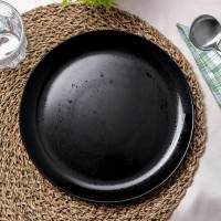 Тарелка обеденная DIANA, d=25 см, цвет чёрный: 