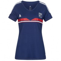 Olympique Lyon adidas Women Jersey D01118: Цвет: Brand: adidas Material: 100% polyester Brand logo on the right chest Club logo on the left chest high-contrast stripes in the abdominal area adidas stripes on the shoulders V-neck Climacool - breathable material wicks moisture to the outside waisted fit breathable mesh inserts on the sleeves Short sleeve comfortable to wear NEW, with label &amp; original packaging
https://www.sportspar.com/olympique-lyon-adidas-women-jersey-d01118