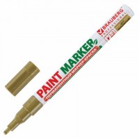Маркер-краска лаковый (paint marker) 2 мм, ЗОЛОТОЙ, БЕЗ КСИЛОЛА (без запаха), алюминий, BRAUBERG PROFESSIONAL, 150867: Цвет: Маркер-краска лаковый BRAUBERG предназначен для маркировки различных материалов в промышленных условиях: бетона, дерева, стекла, металла, резины, пластика. Также подходит для творчества и декорирования.
: BRAUBERG
: Китай
12