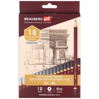 Карандаши чернографитные профессиональные 8H-8B НАБОР 18 штук, BRAUBERG ART "PREMIERE", 181893: Цвет: Карандаши чернографитные художественные BRAUBERG ART "PREMIERE" универсальны в рисовании и обладают огромными возможностями в передаче света и тени. Подходят для создания легкого наброска, быстрого рисунка или полноценной картины.
: BRAUBERG ART
: Китай
: Канцтовары
: Письменные и чертежные принадлежности
: Карандаши
: Карандаши чернографитные
Карандаши легко затачиваются, максимально устойчивы к повреждениям. Изготовлены из дерева высокого качества. Имеют шестигранное сечение. Основной цвет корпуса - бордовый. Цвет кончика карандаша зависит от степени твёрдости - чем мягче, тем темнее. Набор состоит из карандашей различных степеней твердости: 8H - 1 штука (диаметр грифеля 2,0 мм), 7H - 1 штука (диаметр грифеля 2,0 мм), 6H - 1 штука (диаметр грифеля 2,0 мм), 5H - 1 штука (диаметр грифеля 2,0 мм), 4H - 1 штука (диаметр грифеля 2,0 мм), 3H - 1 штука (диаметр грифеля 2,0 мм), 2H - 1 штука (диаметр грифеля 2,4 мм), H - 1 штука (диаметр грифеля 2,4 мм), HB - 2 штуки (диаметр грифеля 2,4 мм), B - 1 штука (диаметр грифеля 2,4 мм), 2B - 1 штука (диаметр грифеля 2,4 мм), 3B - 1 штука (диаметр грифеля 2,4 мм), 4B - 1 штука (диаметр грифеля 2,4 мм), 5B - 1 штука (диаметр грифеля 3,0 мм), 6B - 1 штука (диаметр грифеля 3,0 мм), 7B - 1 штука (диаметр грифеля 3,5 мм), 8B - 1 штука (диаметр грифеля 3,5 мм). Поставляются заточенными.