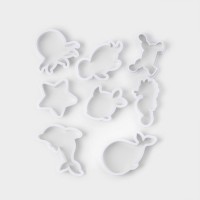 Набор форм для вырезания печенья Доляна «Подводный мир», 8 шт, цвет белый: 