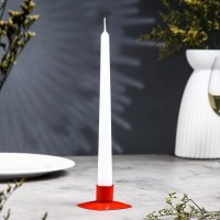 Подсвечник "Квадрат" металл на 1 свечу, 7х3 см, красный: 