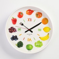 Часы настенные, серия: Кухня, "Овощи и фрукты", d=30 см: 