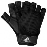 adidas 4ATHLTS Aeroready Training gloves FT9662: Цвет: Brand: adidas Palm: 100% polyurethane Inner back: 100% Polyester Brand logo on the closure AeroReady - Moisture is absorbed super-fast for a pleasantly dry and cool wearing comfort fingerless training gloves Padded palms with anti-slip effect Breathable 3D mesh material on the back of the hand for optimal air circulation Pull-off loop on the middle and ring finger makes it easier to take off adjustable wrist bandage by hook-and-loop fastener pleasant wearing comfort NEW, with tags &amp; original packaging
https://www.sportspar.com/adidas-4athlts-aeroready-training-gloves-ft9662