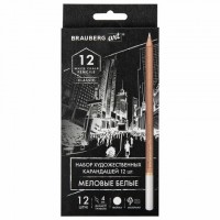 Карандаши МЕЛОВЫЕ художественные белые, НАБОР 12 шт., BRAUBERG ART CLASSIC, грифель 4 мм, 181897: Цвет: Карандаши BRAUBERG ART "CLASSIC" предназначены для художественных работ. Карандаши BRAUBERG ART CLASSIC обеспечивают гладкое письмо благодаря мягкому грифелю диаметром 4 мм.
: BRAUBERG ART
: Китай
: Художникам
: Материалы для графики
: Мел, графит, сепия, сангина, соус, уголь художественные
Набор меловых карандашей белого цвета. Карандаши изготовлены из дерева высокого качества. Имеют круглое сечение и матовый корпус. Обладают длиной 175 мм, легко точатся и не крошатся. Мягкий грифель. Диаметр грифеля - 4 мм. Поставляются заточенными.