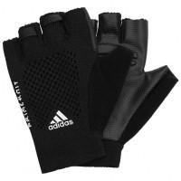 adidas Primeknit Training gloves FT9664: Цвет: Brand: adidas Material: 100% polyester (recycled) Palm: 100% polyurethane Mesh Panel: 90% Polyester, 10% elastane Insert: 100% Polyester Brand logo gummed on the back of the hand "Primeknit" lettering gummed on the outside Primeknit - Close-fitting upper offers better freedom of movement AeroReady - Moisture is absorbed super fast, for a pleasantly dry and cool wearing comfort fingerless training gloves Finger sling to take off Ergonomically padded, non-slip palm Mesh inserts on the back of the hand for optimal air circulation padded elements on the inside Wrist closure for more stability ribbed elastic waistband pleasant wearing comfort NEW, with tags &amp; original packaging
https://www.sportspar.com/adidas-primeknit-training-gloves-ft9664
