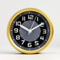 Часы - будильник настольные "Классика", дискретный ход, 9.5 х 9.5 см, АА: 