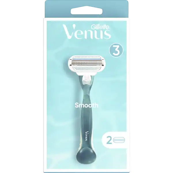 Gillette Venus Rasierer Smooth mit 2 Klingen: Цвет: Produktbeschreibung und details Venus Rasierklingen wurden speziell fr den weiblichen Krper designt Der Gillette Venus Smooth war der erste KlingenRasierer fr Frauen jetzt mit ergonomischem SoftGripHandstck und mit  recyceltem Plastik Die  Klingen mit einem Hauch von botanischen len bieten eine einfache schnelle Rasur mit zuverlssigen Resultaten Inklusive blauem Haltbarkeitsindikator der verblasst sobald die Klingen nicht mehr optimal rasieren Alle VenusKlingen passen auf alle VenusHandstcke auer Simply Venus LANGLEBIGES KLINGENDESIGN Die Rasierklingen halten bis zu einem Monat lang basierend auf einer Rasur zweimal die Woche einfach austauschen sobald du fr eine neue Klinge bereit bist ZEITSPAREND Der Rasierer hat  Klingen die Haare schnell und effektiv entfernen Richtig rasieren nicht fter ERGONOMISCHES NACHHALTIGES HANDSTCK Komfortabler Halt dank SoftGripHandstck und hergestellt mit  recyceltem Plastik GLATT ampamp GRNDLICH Die  hochwertigen Klingen bieten ganz einfach eine glatte und grndliche Rasur SANFTE RASUR Mit schtzenden Komfortkissen rund um die Klingen PLASTIKFREIE PACKUNG Plastikfreie Packung vollstndig recycelbar und hergestellt aus mindestens  recycelten Materialien FSCzertifiziert alle VenusKlingen passen auf alle VenusHandstcke auer Simply Venus Kontaktdaten Procter ampamp Gamble  SchwalbachTs Germany    UrsprungslandHerkunftsort Polen Inhaltsstoffe PEGM PEGM PEG Silica Pentaerythrityl TetraDiTButyl Hydroxyhydrocinnamate TrisDiTButylPhosphite BHT Vitis Vinifera Grape Seed Oil Persea Gratissima Avocado Oil
https://www.rossmann.de/de/pflege-und-duft-gillette-venus-rasierer-smooth-mit-2-klingen/p/7702018567737