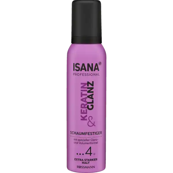 ISANA PROFESSIONAL Schaumfestiger Keratin & Style: Цвет: https://www.rossmann.de/de/pflege-und-duft-isana-professional-schaumfestiger-keratin-und-style/p/4305615875682
Produktbeschreibung und details Der ISANA PROFESSIONAL SCHAUMFESTIGER KERATIN ampamp GLANZ mit Panthenol ampamp UV Filter verleiht dem Haar mit einer speziell entwickelten VolumenFormel sichtbar mehr Flle und einen dezenten Glanz Der eingearbeitet Hitzeschutz sorgt fr einen Schutz fr bis zu  Grad Die Formulierung mit Keratin sorgt fr mehr Geschmeidigkeit und Pflege  fr einen perfekten Look Kein Verkleben und kein Beschweren Fr h Halt Schaumfestiger mit spezieller Glanz und Volumenformel extra straker Halt Hautvertrglichkeit dermatologisch besttigt Rezeptur zu  ohne Mikropastik Kontaktdaten Dirk Rossmann GmbH Isernhgener Str    Burgwedel wwwrossmannde  UrsprungslandHerkunftsort Hergestellt in der EU Testurteile Qualittssiegel ampamp Verbandszeichen Anwendung und Gebrauch Vor Gebrauch Dose schtteln und Sprhkopf senkrecht nach unten halten Eine ausreichende Menge Schaum im trockenen oder feuchten Haar verteilen und nach Wunsch stylen Fr mehr Volumen Schaum in den Haaransatz einarbeiten und trocken fhnen Fhnwrme verstrkt den Effekt Inhaltsstoffe Aqua Butane Propane Polyquaternium VpVa Copolymer Cocamidopropyl Betaine Panthenol Ethylhexyl Salicylate Laurtrimonium Chloride Hydrolyzed Keratin Phenoxyethanol Ethylhexylglycerin Parfum Citronellol Linalool Warnhinweise und wichtige Hinweise Warnhinweise GEFAHR Extrem entzndbares Aerosol Behlter steht unter Druck kann bei Erwrmung bersten Von Hitze heien Oberflchen Funken offenen Flammen und anderen Zndquellen fernhalten Nicht rauchen Nicht gegen offene Flammen oder andere Zndquelle sprhen Nicht durchstechen oder verbrennen auch nicht nach Gebrauch Vor Sonnenbestrahlung schtzen Nicht Temperaturen ber  Grad Grad Fahrenheit aussetzen Darf nicht in die Hnde von Kindern gelangen Nicht in die Augensprhen